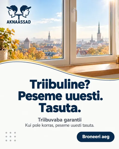 Ad: a bright window with the Old Town behind it and a ‘Book a time’ button